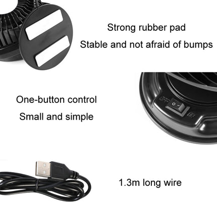 F612 5W Car Rotatable Turntable Silent Fan