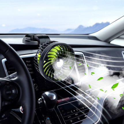 F612 5W Car Rotatable Turntable Silent Fan