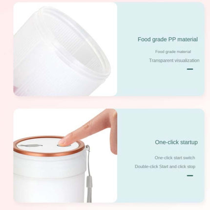 LGZ-1 500ml 50W 4 Blades Electric Portable Juicer Rechargeable Juice Extractor, LGZ-1 (White), LGZ-1 (Green), LGZ-1 (Pink)