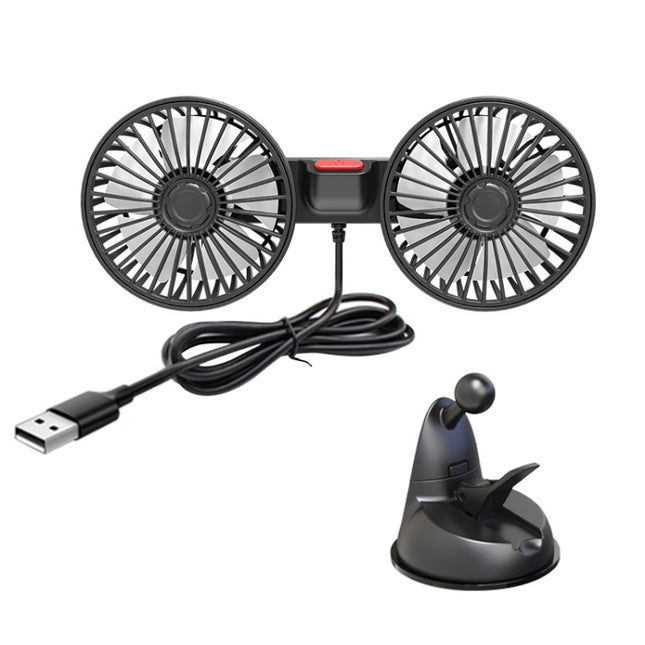 F4206 Suction Cup Double Head Car USB Fan, F4206