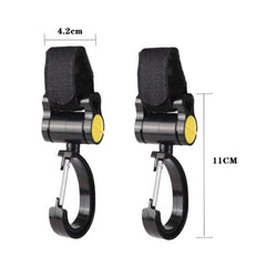 2pcs Universal Baby Stroller Hooks Accessories 360 Degree Sticky Hooks, Sticky Hooks(Pink), Sticky Hooks(Yellow), Sticky Hooks(Black)