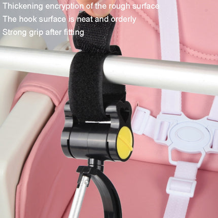 2pcs Universal Baby Stroller Hooks Accessories 360 Degree Sticky Hooks, Sticky Hooks(Pink), Sticky Hooks(Yellow), Sticky Hooks(Black)