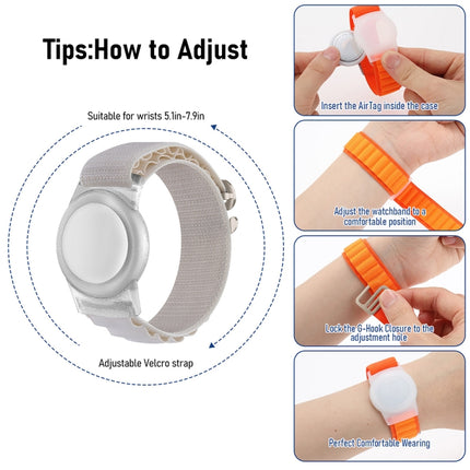 For AirTag 2nd Gen / AirTag 1st Gen Nylon Strap Wristband Anti-lost Tracker Protective Case