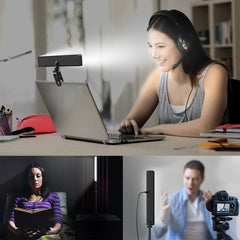 APEXEL APL-FL06 Portable Square Strip Live Video Conferencing Fill Light, APL-FL06