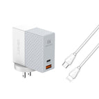 65W US Plug / US Plug+Type-C to 8 Pin