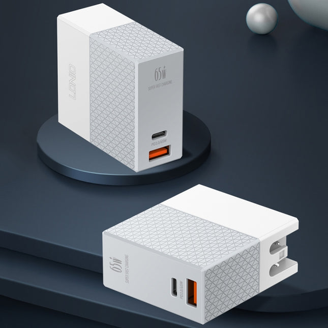 LDNIO A2620C 65W Universal Phone Tablet Charger Type-C/USB-C Port Fast Charger, 65W EU Plug, 65W UK Plug, 65W US Plug