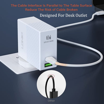 LDNIO A2620C 65W Universal Phone Tablet Charger Type-C/USB-C Port Fast Charger, 65W EU Plug, 65W UK Plug, 65W US Plug
