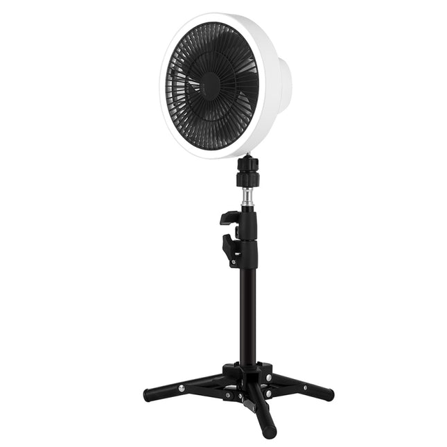 ZK-01 7 Inch Outdoor Camping LED Light Tripod Fan Portable Multifunctional Power Bank Hanging Fan