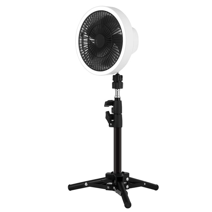 ZK-01 7 Inch Outdoor Camping LED Light Tripod Fan Portable Multifunctional Power Bank Hanging Fan