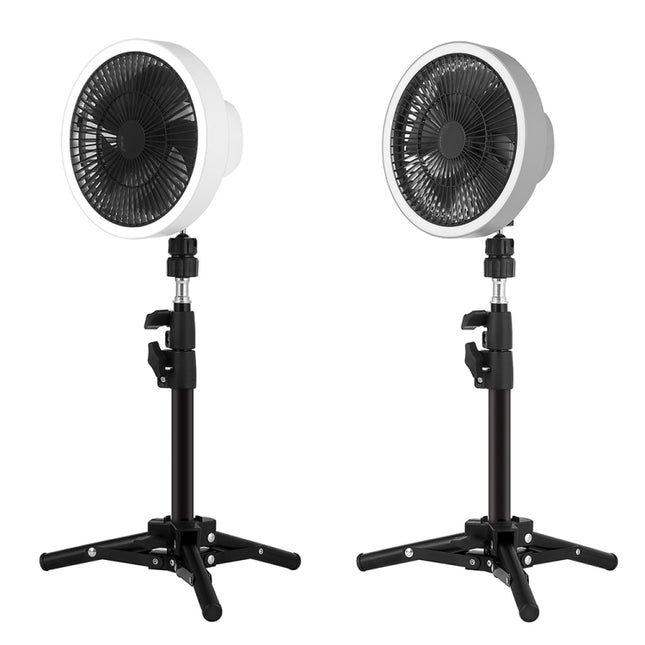 ZK-01 7 Inch Outdoor Camping LED Light Tripod Fan Portable Multifunctional Power Bank Hanging Fan