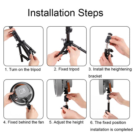 ZK-01 7 Inch Outdoor Camping LED Light Tripod Fan Portable Multifunctional Power Bank Hanging Fan