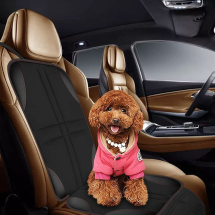 2pcs Child Car Seat Protector Non-Slip Base Material + Waterproof 600D Fabric, Red Line, Black Line