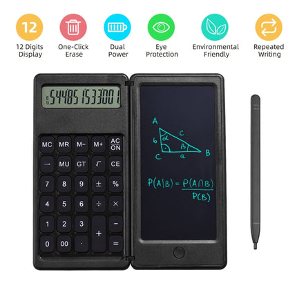 6 inch Learning Business Office Portable Foldable LCD Writing Board Calculator, Basic Model, Function Model