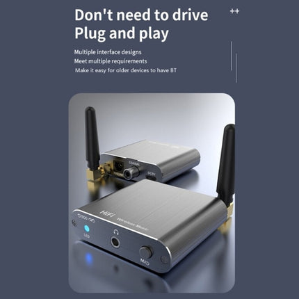 Bluetooth 5.2 Audio Receiver 3.5MM AUX Coaxial Fiber APTX HD Bluetooth Adapter, D300