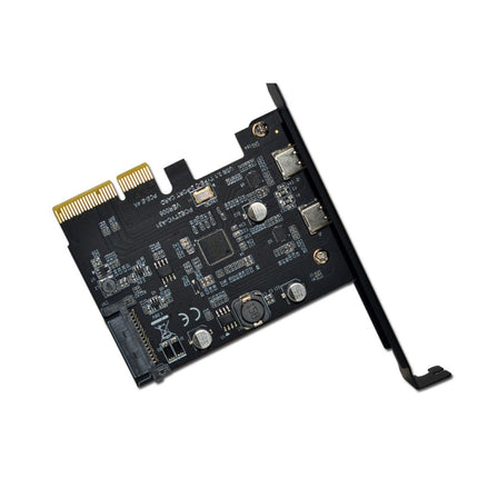 PCI-E 4X To USB3.1 Dual USB-C/Type-C Port 10Gbps Expansion Card  With ASMedia ASM3142 Chip, PCE2TYC-A31
