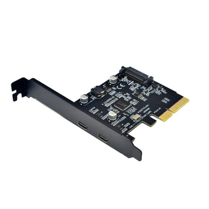 PCI-E 4X To USB3.1 Dual USB-C/Type-C Port 10Gbps Expansion Card  With ASMedia ASM3142 Chip, PCE2TYC-A31