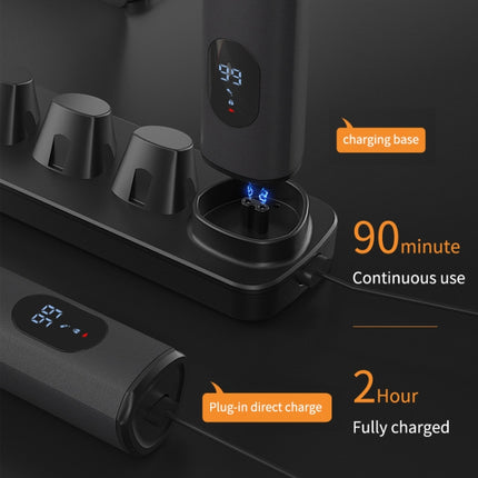 5 In 1 Haircut Digital Display Water Washing Shaver Nose Hair Electric Push Shear Set, LK-881 5 In 1 (Silver)