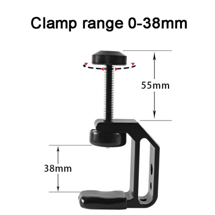 BEXIN WN-38 Universal C-Clamp With 1/4-Inch & 3/8-Inch Hole For Tables Desk Mount