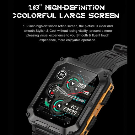 C20 Pro 1.83 Inch IP68 Waterproof Bluetooth Call Three-Proof Smart Sports Watch