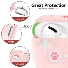 For AirPods 3 Earphone Silicone Protective Case Cat Claw Cover, For AirPods 3
