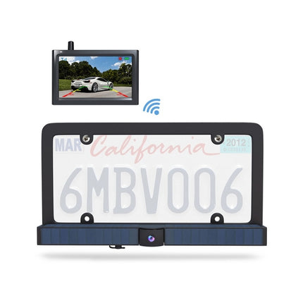 Solar HD Wireless Integrated License Plate Frame Display Camera, BC01