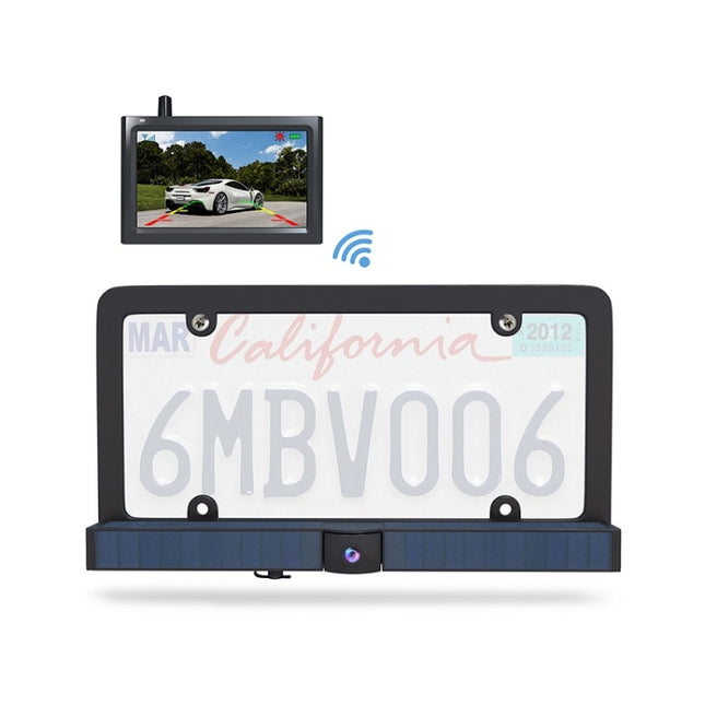 Solar HD Wireless Integrated License Plate Frame Display Camera, BC01