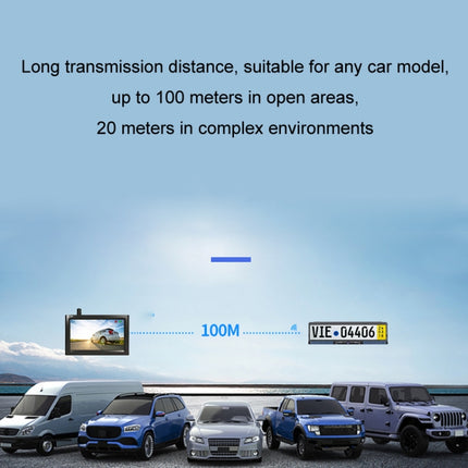 Solar Integrated License Plate Frame Vehicle Camera Wireless Reversing Display, RC03