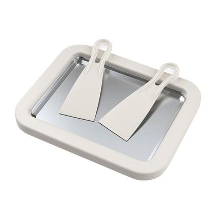 Mini Household Fried Yogurt Machine Children Homemade DIY Fried Ice Tray, Stainless Steel Green 26x21cm, Stainless Steel White 26x21cm, Stainless Steel Pink 22.5x17.5cm, Stainless Steel White 22.5x17.5cm, Aluminum Alloy White 22.5x17.5cm               ...