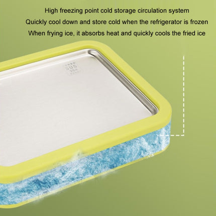 Mini Household Fried Yogurt Machine Children Homemade DIY Fried Ice Tray, Stainless Steel Green 26x21cm, Stainless Steel White 26x21cm, Stainless Steel Pink 22.5x17.5cm, Stainless Steel White 22.5x17.5cm, Aluminum Alloy White 22.5x17.5cm               ...