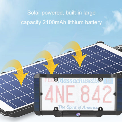 Solar Integrated License Plate Wireless Transmission Camera Reversing Display, BC03