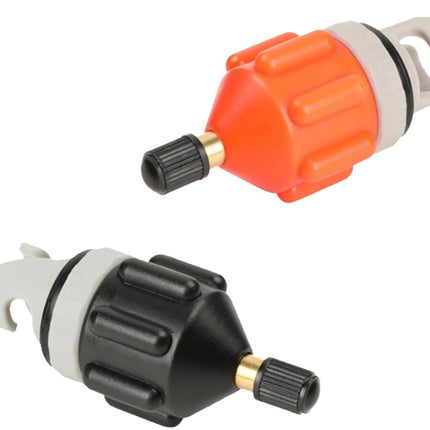 Surfing Paddle Board Adapter Inflatable Air Valve Conversion Air Nozzle, Black, Orange