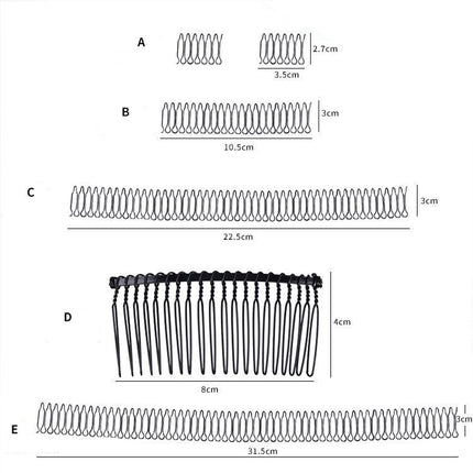 Hair-Fixed Hairpin Headband Hair Accessories Round Hairstyle Invisible Comb, A, B, C, D, E