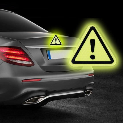 Car Tail Triangle Reflective Stickers Safety Warning Danger Signs Car Stickers