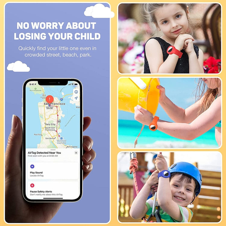 Für Airtag Silikon Kinder Uhr Band Schutzhülle