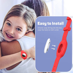 For Airtag Silicone Children Watch Band Protective Case