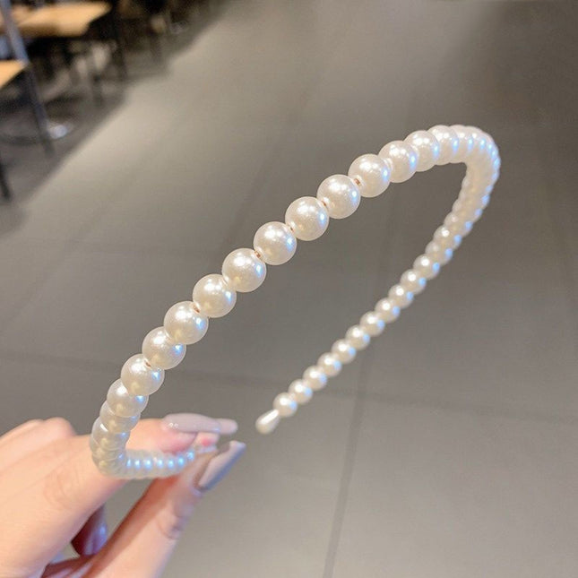 Sweet Pearl Headband Retro Versatile Hair Accessories, 1A, 2B, 3C, 4, 5, 6, 7, 8, 9, 10, 11, 12, 13, 14, 15, 16, 17, 18, 19, 20