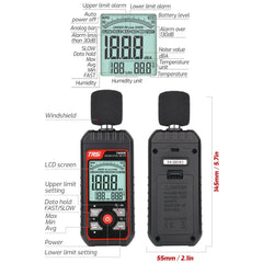 Household Noise Tester Decibel Device, TASI TA651A, TASI TA651B