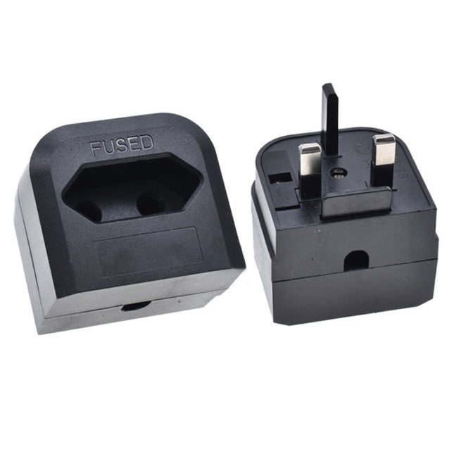 250V EU Plug To UK Plug With Fuse Conversion Plug, EU Plug To UK Plug