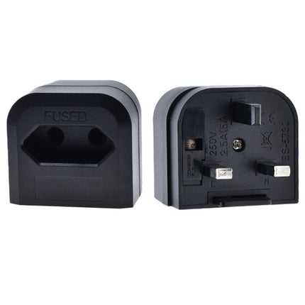 250V EU Plug To UK Plug With Fuse Conversion Plug, EU Plug To UK Plug