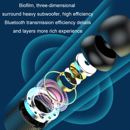 Auriculares Bluetooth binaurales deportivos inalámbricos para colgar en el cuello con batería de larga duración