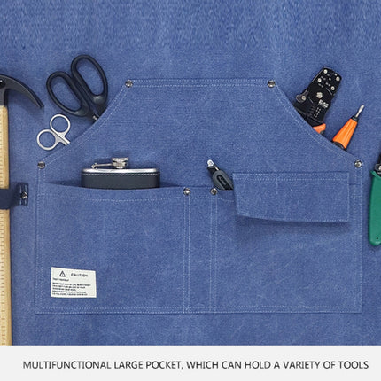 Carpentry Electrician Garden Heavy Canvas Workwear Apron, Black Gray, Black, Army Green, Khaki, Blue, Camel, Belt Black Gray, Belt Black, Belt Army Green, Belt Khaki, Belt Blue, Belt Camel