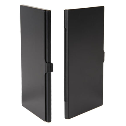 1SD+ 8TF  Aluminum Micro SD Cards Holder Pin Storage Box 9 solts for SD/ SIM/TF Memory Card, Black, Silver