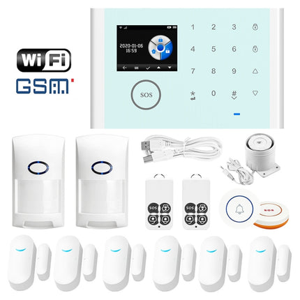 CS118   WIFI+GSM Tuya Smart Voice Alarm System Supports Amazon Alexa/ Google Assistant