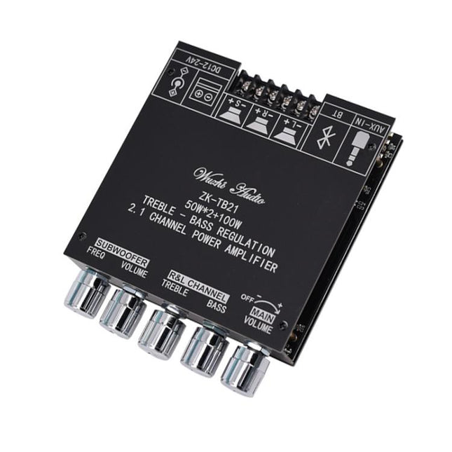 ZK-TB21 TPA3116D2 High & Low Pitch Adjustment 2.1 Channel Bluetooth Full Digital Power Amplifier Module, ZK-TB21