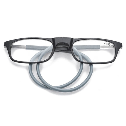 Portable Magnetic Hanging Neck Retractable Reading Glasses, +100, +125, +150, +175, +200, +225