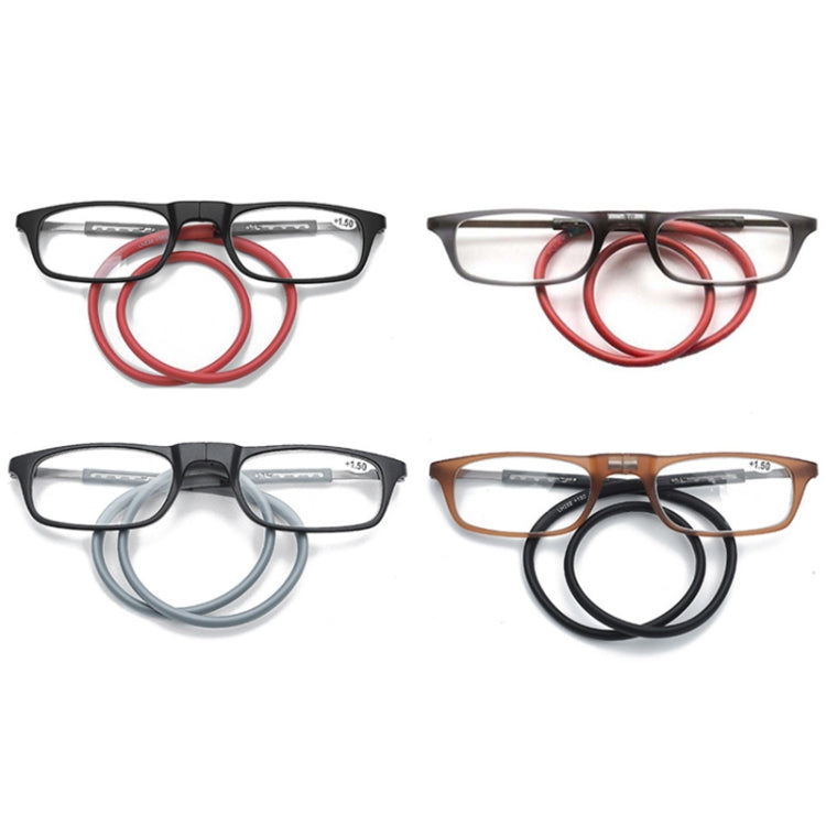 Portable Magnetic Hanging Neck Retractable Reading Glasses, +100, +125, +150, +175, +200, +225