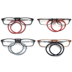 Portable Magnetic Hanging Neck Retractable Reading Glasses, +100, +125, +150, +175, +200, +225
