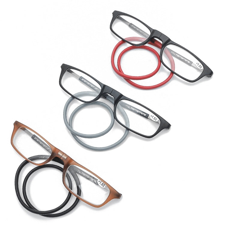 Portable Magnetic Hanging Neck Retractable Reading Glasses, +100, +125, +150, +175, +200, +225