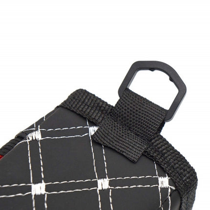 2pcs Car Air Outlet Sundries Storage Bag With Net Pocket