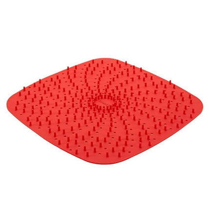 Air Fryer Reusable Silicone Liner Mat Non-Stick Steamer Pad Kitchen Accessories, Square Red 20.2cm, Square Black 23cm